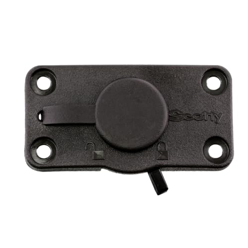 Scotty #244L-BK Locking Flush Deck Mount w/ Rain Cap (Black) - Image 3