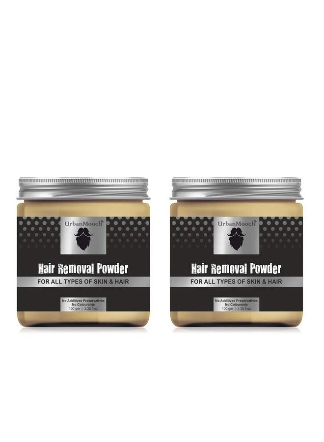 UrbanMooch Men's Natural & Organic Hair Removal Powder for All Skin & Hair Types Pack of 2(Each 100gm) - Image 2