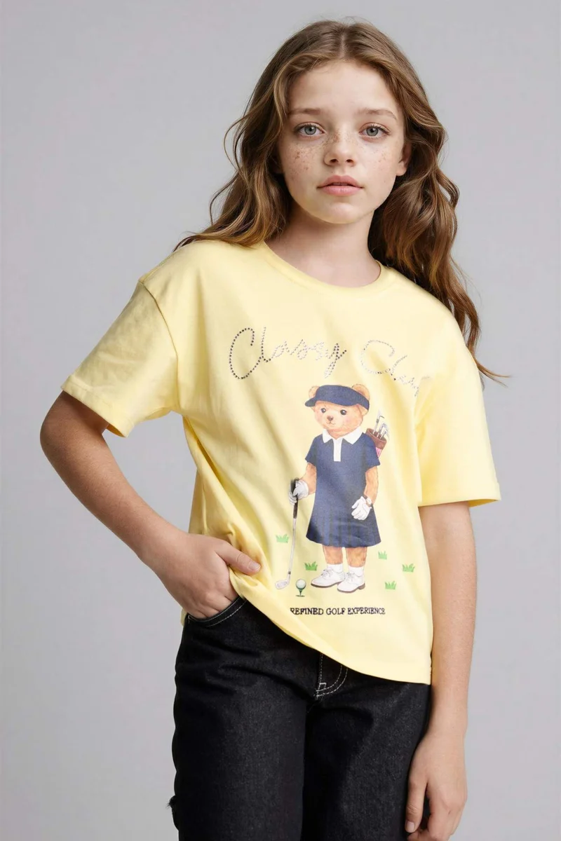 ديفاكتو Girl Teddy Bear T-Shirt