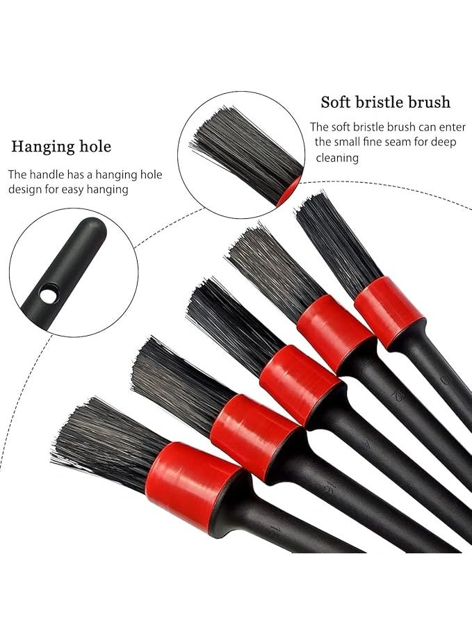 يونتوب مجموعة فرش تنظيف يونتوب (5 قطع) - فرش تنظيف داخلية وخارجية متعددة الأحجام مع فرشاة للعجلات والإطارات | مثالية للعجلات، ولوحات القيادة، والجلد، وفتحات التهوية، والشعارات، والدراجات النارية، وغيرها - Image 4