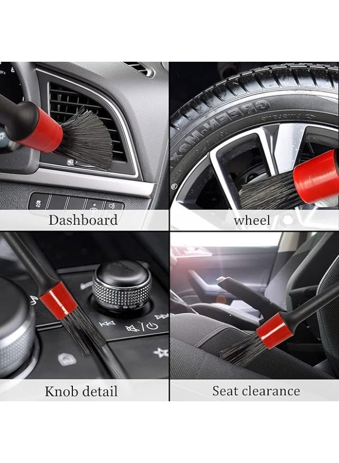 يونتوب مجموعة فرش تنظيف يونتوب (5 قطع) - فرش تنظيف داخلية وخارجية متعددة الأحجام مع فرشاة للعجلات والإطارات | مثالية للعجلات، ولوحات القيادة، والجلد، وفتحات التهوية، والشعارات، والدراجات النارية، وغيرها - Image 3