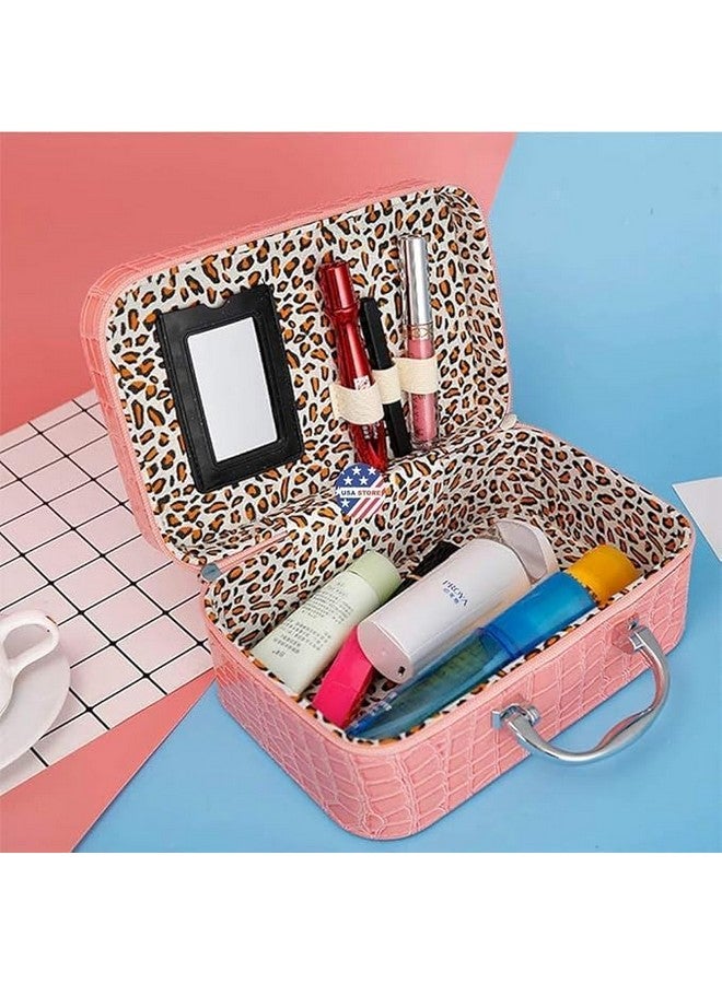 Vroxy Makeup Bag for Women Cosmetic Storage Box, Jewellery Vanity Organizer Makeup Box Cosmetic Box, Travel Cosmetic Storage Box (1Pcs) - Image 3