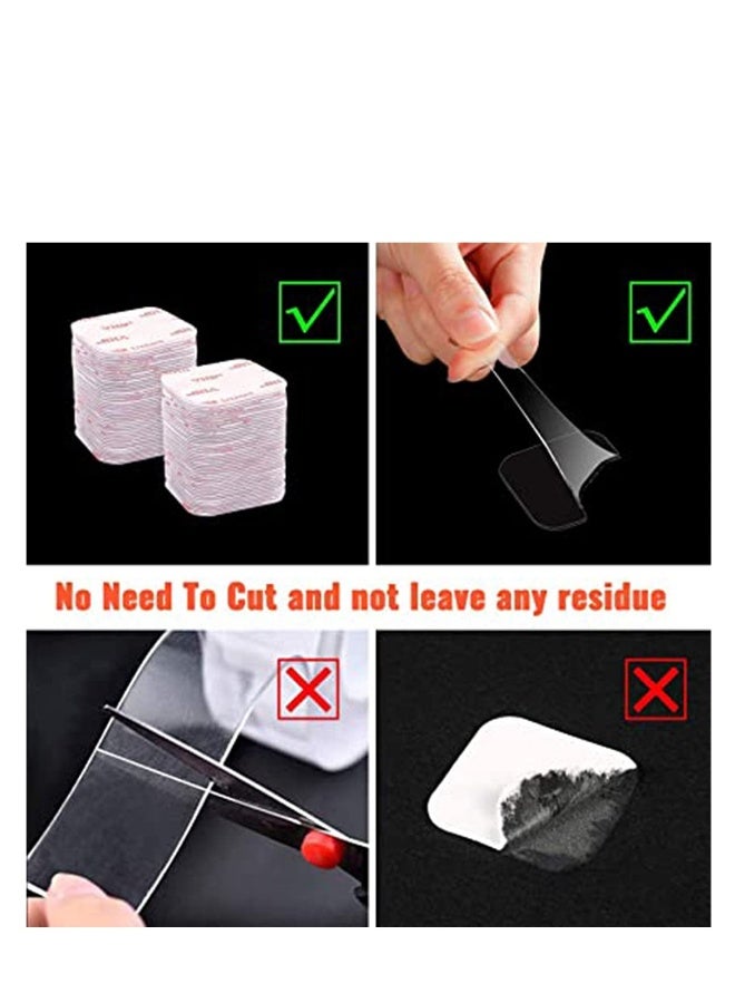 Double Sided Sticky Pads Reusable Tape, Multipurpose Nano Removable Traceless Mounting Tape, Washable Traceless Clear Adhesive Tape, Strong Pad Mounting Tape for Household