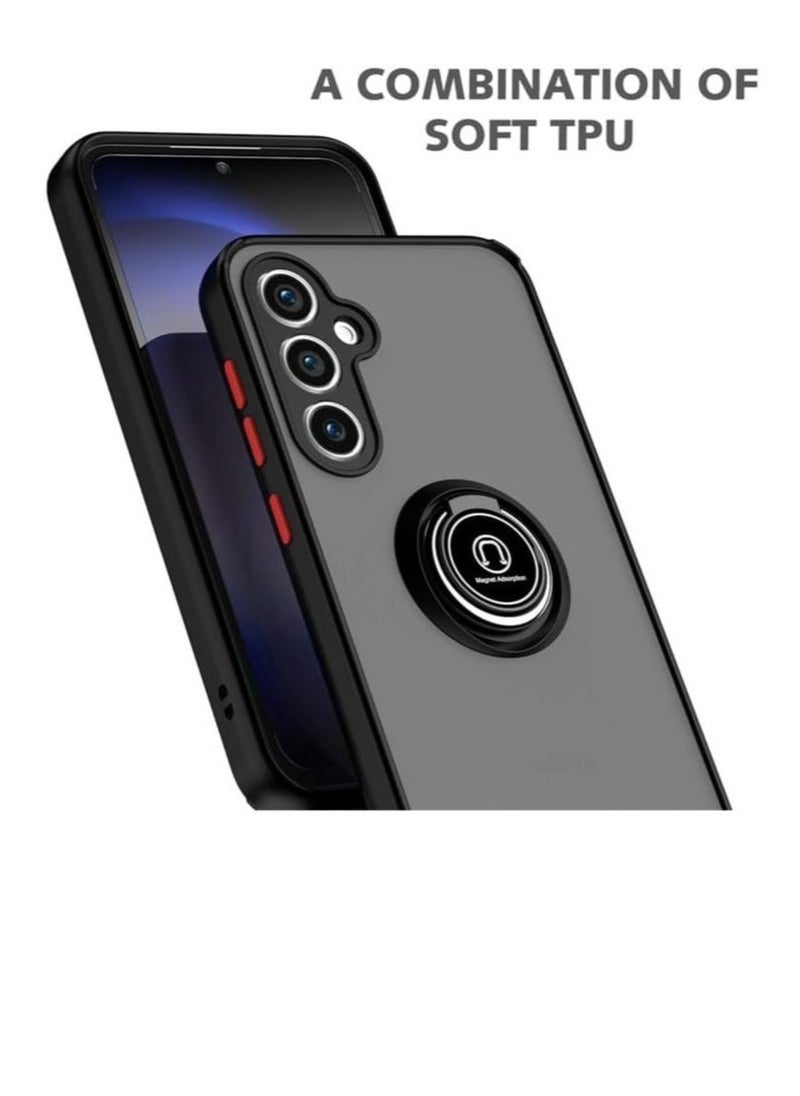 "ELTRAZONE Full Body Protective Case for Samsung Galaxy M52 – 360° Magnetic Ring Kickstand, Anti-Fingerprint, Shockproof Design (Blue)" - Image 3