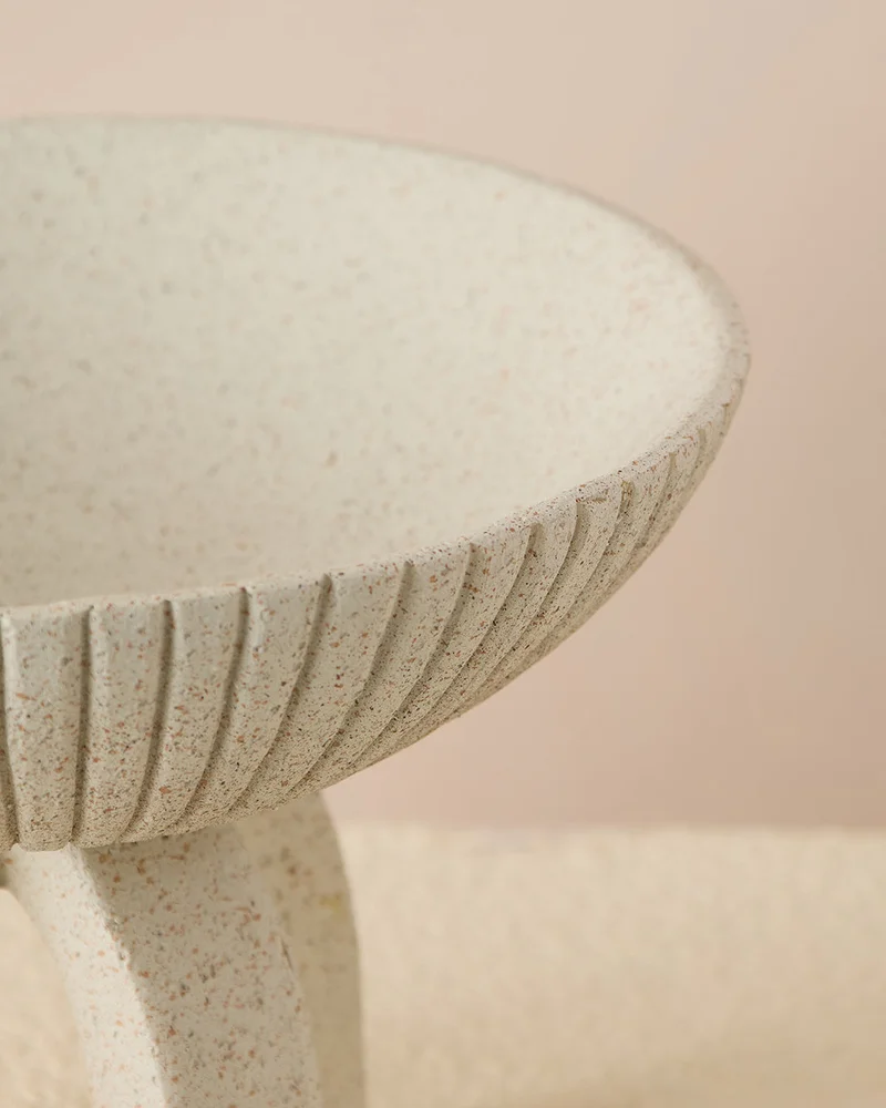 REDTAG Beige Serene Resin Decorative Bowl