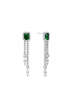 AWNL Green CZ Diamond Earrings  - Image 1