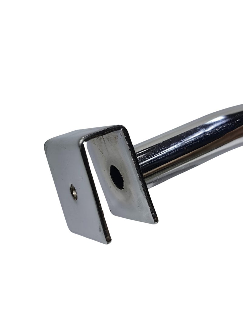 أورتوك 10 قطع شلال شلال لجدار الشرائح 12 خطافًا مستطيل الشكل مثبت على أنبوب مستطيل الشكل، خطافات معلقة على الحائط ذات شريحة شديدة التحمل، خطافات معدنية معلقة بفم أنبوب 2 سم، خطافات معلقة للعرض في المرآب، متجر بيع بالتجزئة، ورشة عمل - 48 سم - Image 5