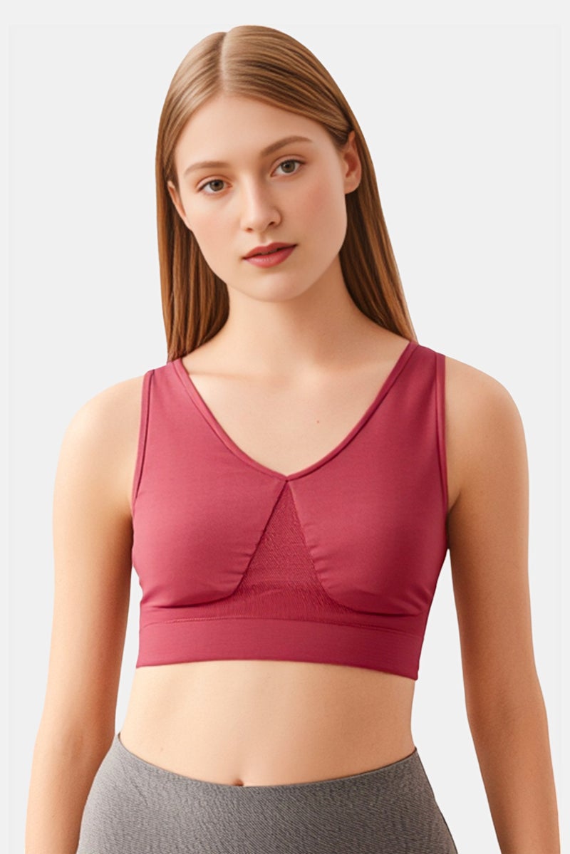 Kathy Ireland Women Plus Size 3 Pack Solid Padded Bra, Multicolor - Image 1