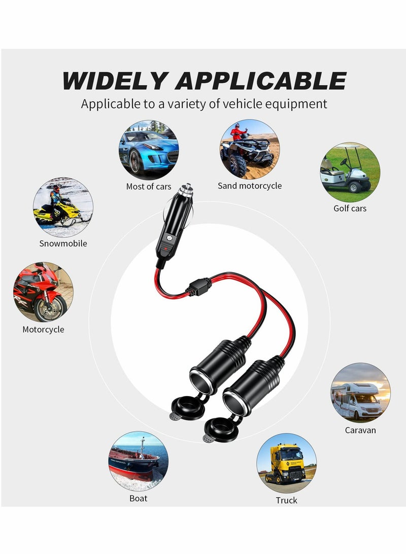 Zikra محول مقسم ولاعة السيارة ثنائي الاتجاه - كابل تمديد مزدوج 12 فولت للوصول المريح للطاقة في سيارتك - Image 3