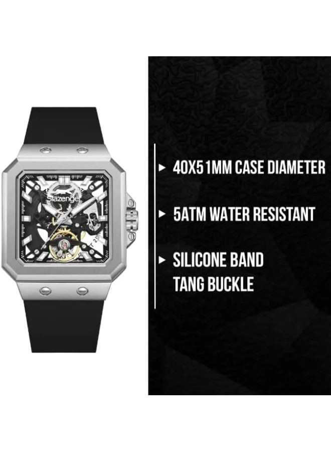 Slazenger Black Men's Silicone Automatic Watch SL.9.2500.1.01 - 40 mm for Men | Best Price UAE