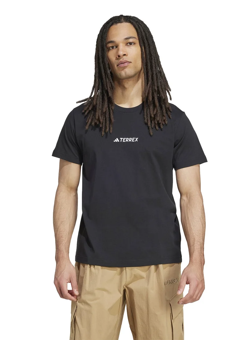 Adidas U Aop T Black Graphic Tee (Short Sleeve) T-Shirts For Unisex