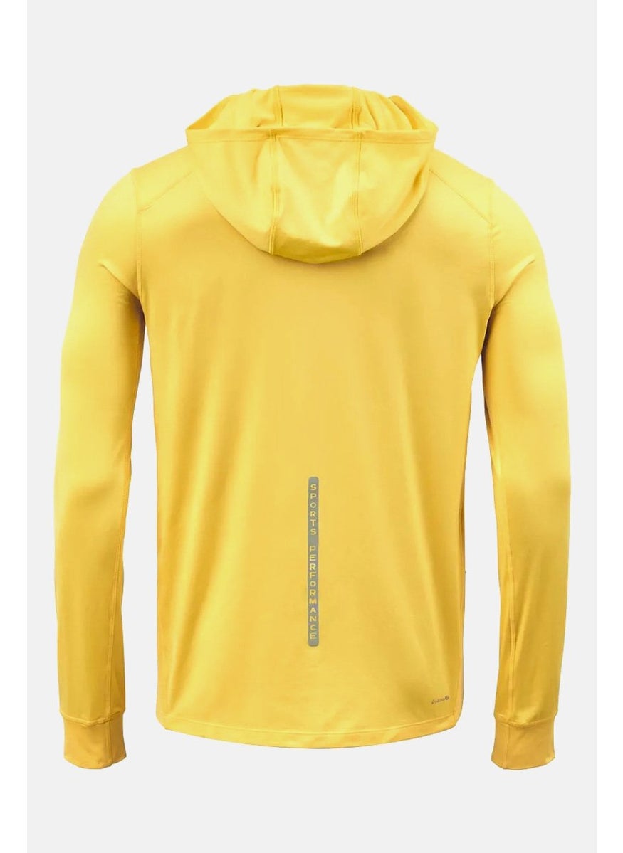 Tchibo Men Sportswear Fit Long Sleeves Insulated Functional Sweatshirt, Yellow  - Image 3