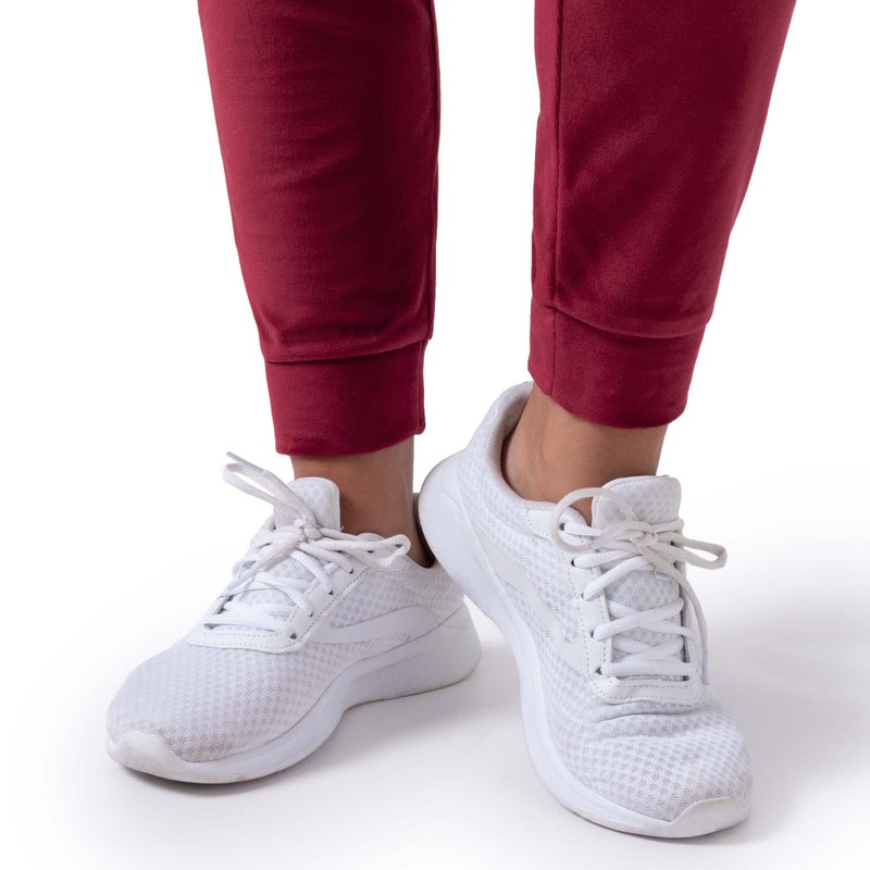 Wright's Women's Velour Tracksuit 2 Piece Zip Up Hoodie and Jogger, Red, Large - Image 4