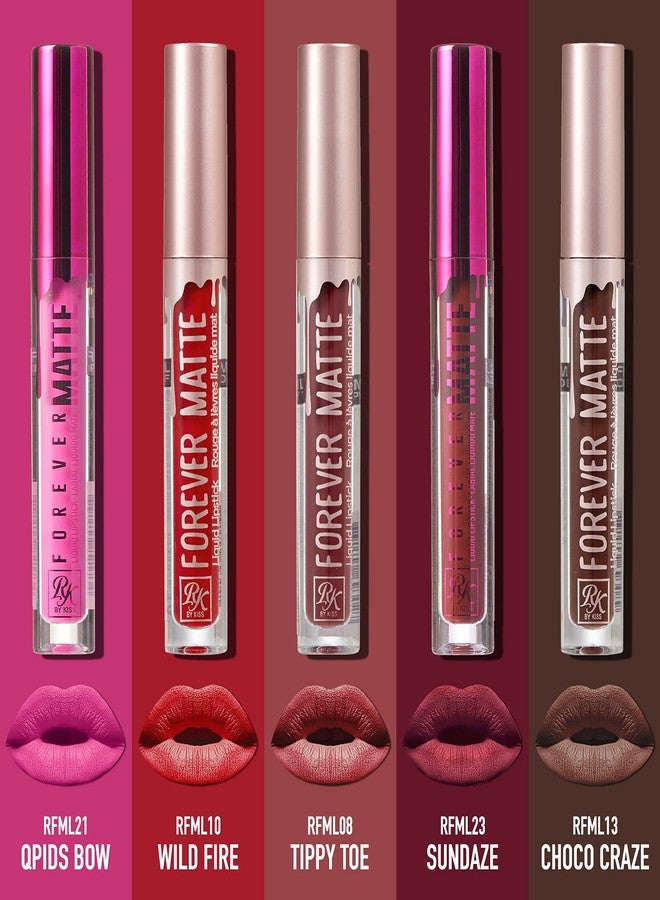 Ruby Kisses Forever Matte Liquid Lipstick 5 Pack - RFML08&10&13&21&23 - Image 2