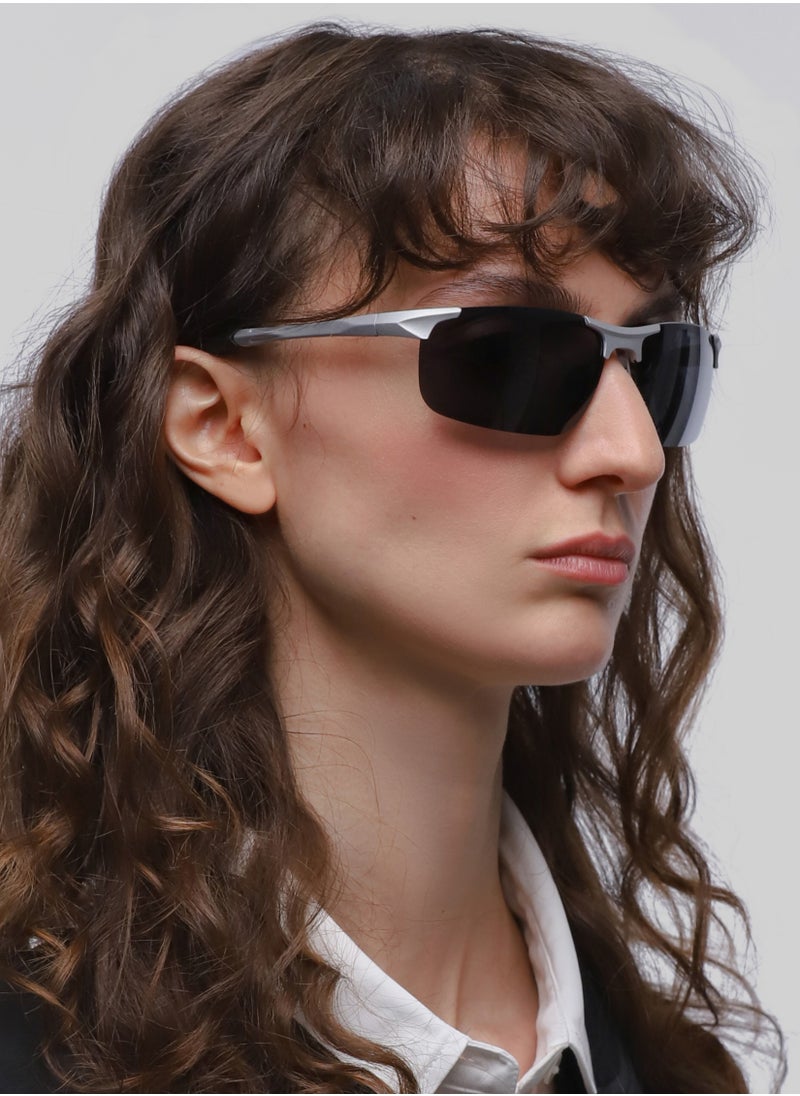 flâneur - Sport Polarized Oval Framed Sunglasses For Women and Men Black - Image 1