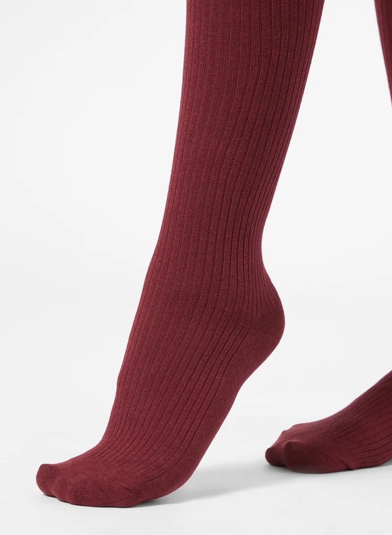Ginger Over The Knee Solid Socks