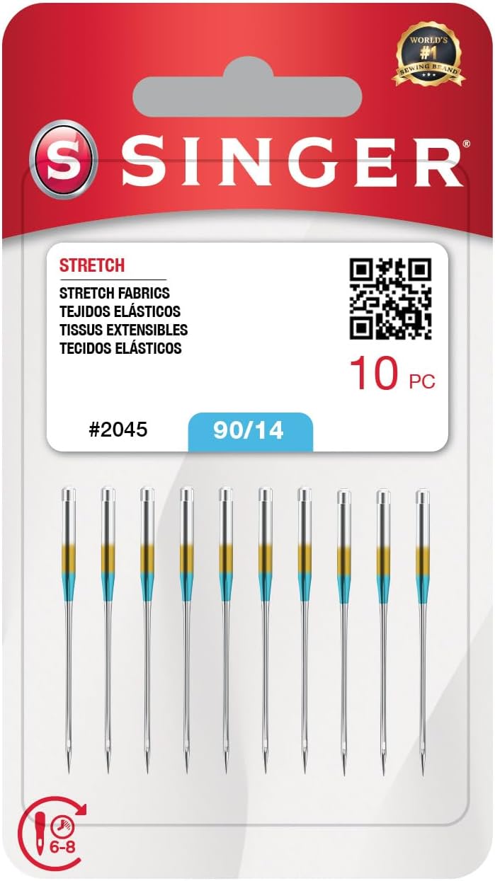 SINGER 10-Pack Stretch 2045 Sewing Machine Needles, Size 90/14 - Image 1