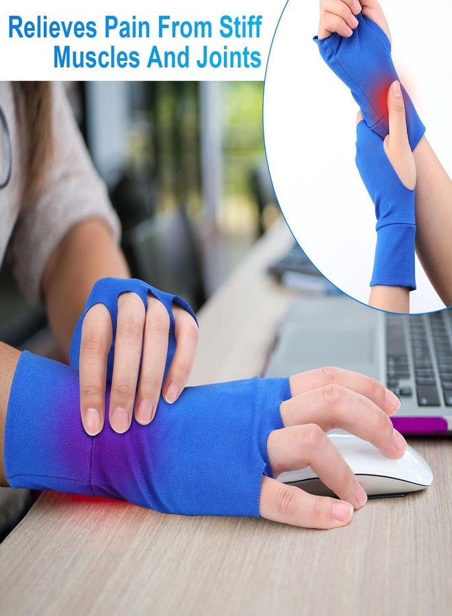 Twistover 6 Pairs Crochet Stress Relief Gloves for Pain Fingerless Arthritis Compression Lightweight Hand Gloves with Finger Holes for Women Men Crocheting Craft Sewing Typing Daily - Image 4