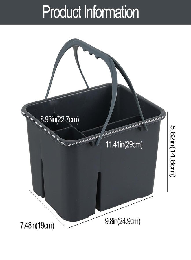 Xyskin Portable Shower Caddy Basket with Handle, Plastic Cleaning Caddy Bathroom Organizer Tote for College Dorm Essentials, Bath Storage, Grey - Image 2