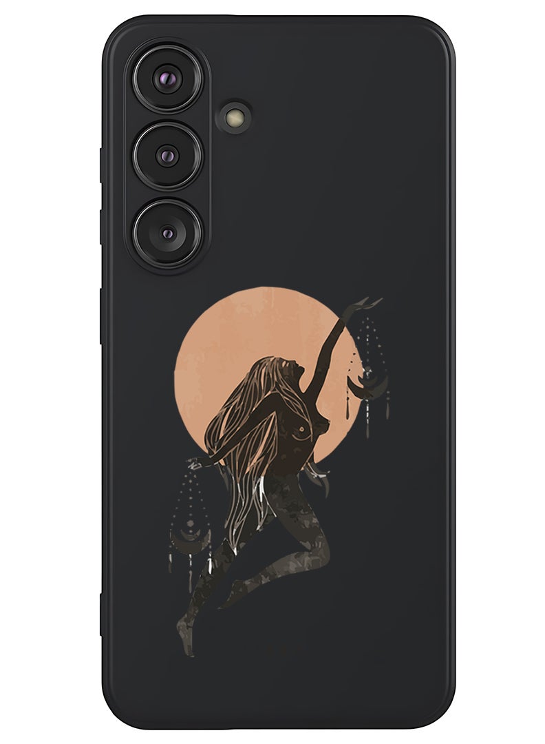 Theodor Protective Slim Fit Case Liquid Silicone Cover with Full Body Protection Anti-Scratch Shockproof Case For Samsung Galaxy S25 (Black) - Libra - Image 1