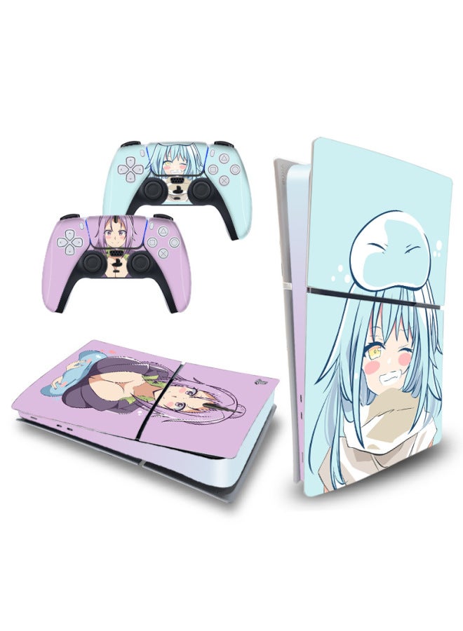 Loquat PS5slim Digital Version Game Machine Sticker Protective Color Film Skinstick Pain Sticker PS5SLIM Cartoon Film-Color:18 (digital Version) - Image 2