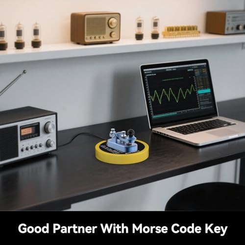 PUTIKEEG Morse Code Round Table Key morse code List Learning Shortwave Radio (Yellow) - Image 4