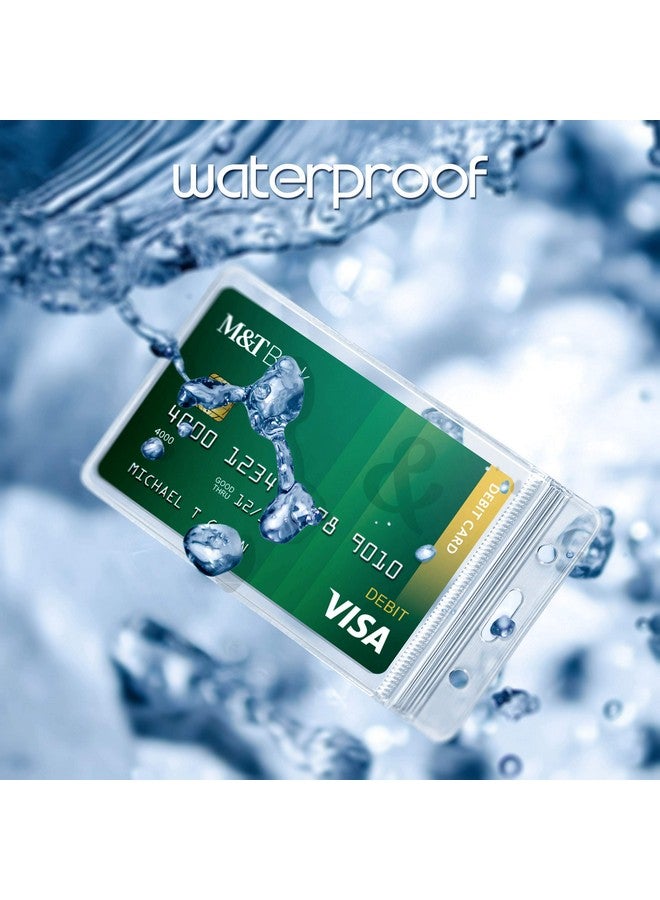 Kaptron Id Badge Holder With Metal Badge Clips Waterproof Sealable Clear Plastic Vertical Id Card Holder For Work Id Key Card Driver’S License (Vertical 10 Pack) - Image 5