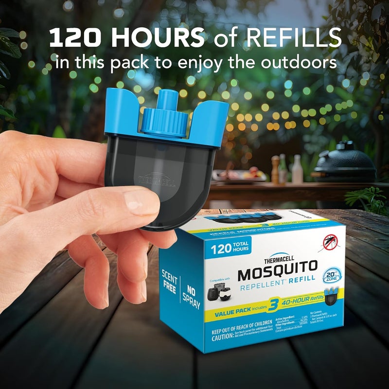 Thermacell Rechargeable Mosquito Repeller Refills Advanced Repellent Formula Provides 20 Foot Protection Zone Compatible with Thermacell ESeries  Radius Only No DEET Spray or Flame - Image 3