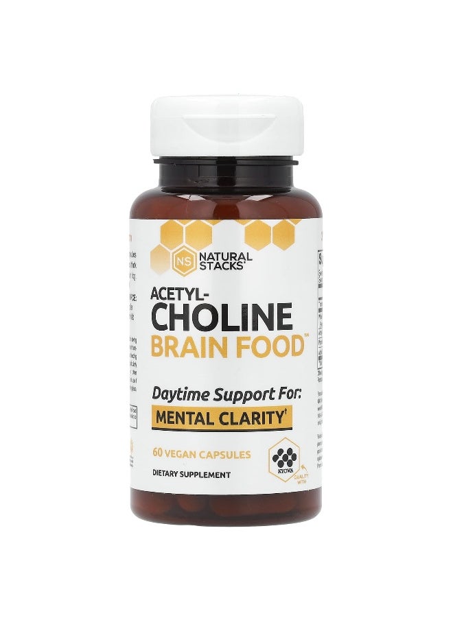Natural Stacks - Natural Stacks, Acetyl-Choline Brain Food, 60 Vegan Capsules - Image 1