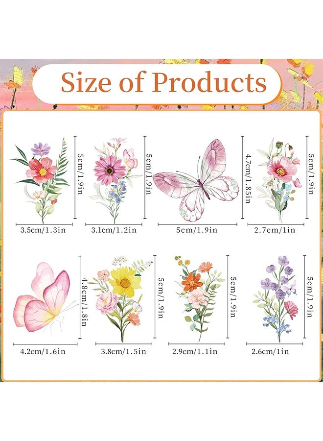 Wildflower Birthday Party Decorations - 32PCS Butterfly and Flower Baby Shower Cupcake Toppers Floral Baby in Bloom Cupcake Picks Decoration for Girls Women - Image 2
