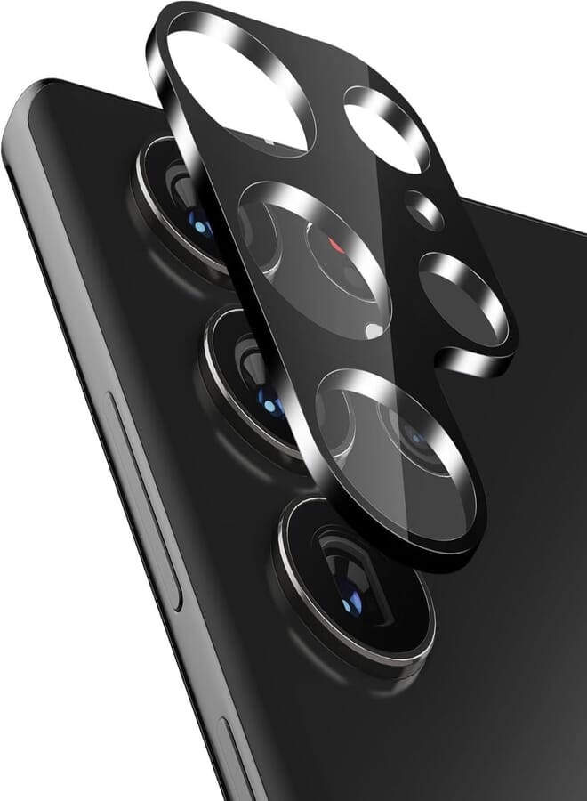 Next Store Camera Lens Protector Compatible with Samsung Galaxy S24 Ultra HD Tempered Glass [Full Coverage] [Anti-Scratch] Ultra Slim Drop Protection - Black