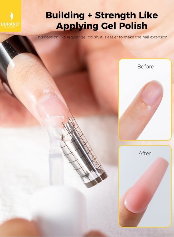 BURANO 5 in 1 Builder Base Gel 0.5 oz, Builder Gel for Nails Hard Gel Nail Extension Quick Building Gel, Builder Gel in a Bottle for Nail Pro & Beginner (Nude Pink) - Image 5