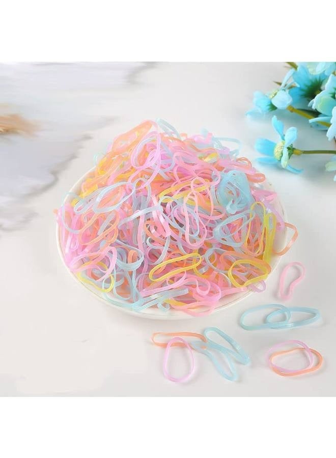 Mini Elastic Hair Ties – Soft Rubber Bands for Baby Girls & Kids | No Pull Ponytail Holders | Gentle, Durable Polybands（2Pack：Mixing colors and black） - Image 3