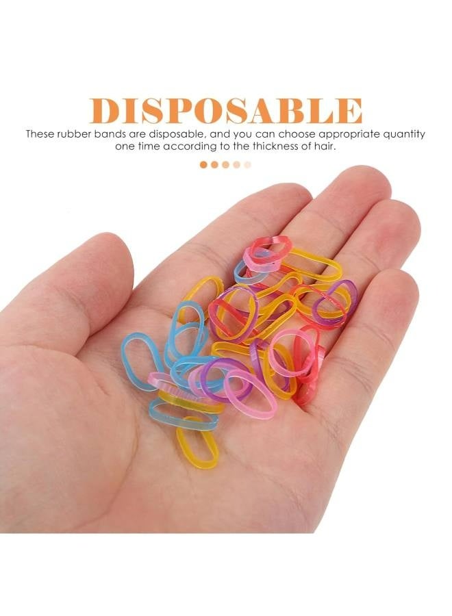 Mini Elastic Hair Ties – Soft Rubber Bands for Baby Girls & Kids | No Pull Ponytail Holders | Gentle, Durable Polybands（2Pack：Mixing colors and black） - Image 4