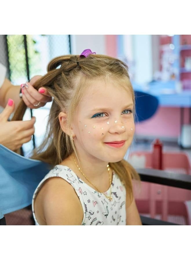ربطات شعر مرنة صغيرة - أربطة مطاطية ناعمة للبنات الصغيرات والأطفال | حاملات ذيل حصان لا تشد | أربطة بوليستر ناعمة ومتينة (عبوة من قطعتين: مزيج من الألوان والأسود) - Image 5