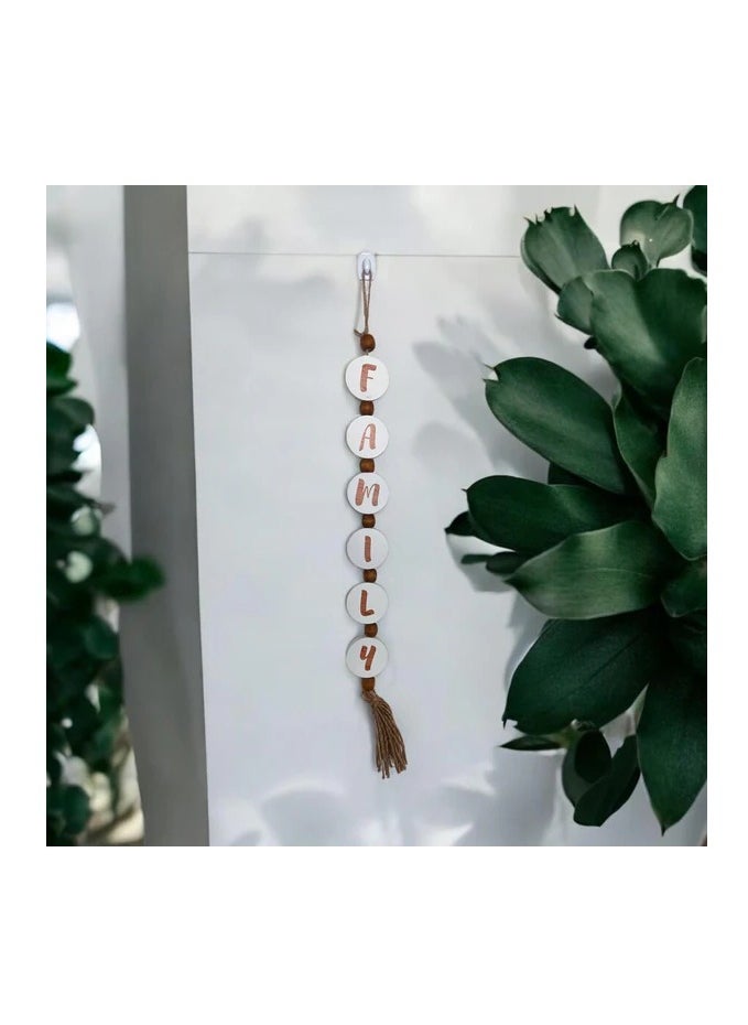Words Co. - Family Letters Beads Garland White - Image 1
