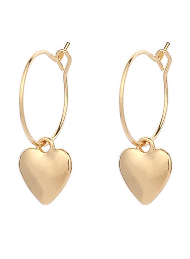 NIBEMINENT Elegant Heart Shape Hoop Earrings 