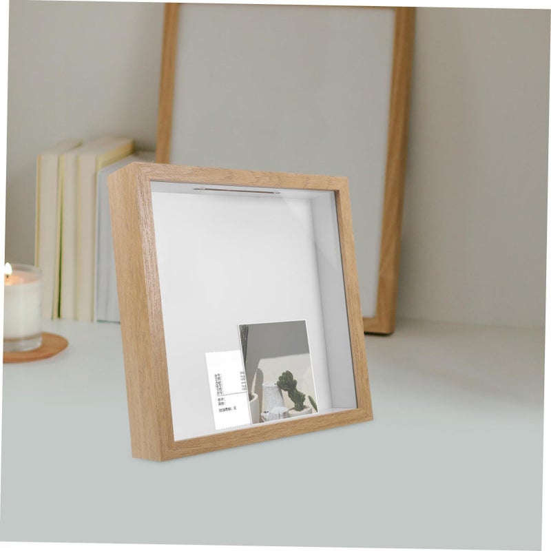 Wooden Shadow Box Frame For Photos Stamps Tickets Souvenir Display Case - Image 5