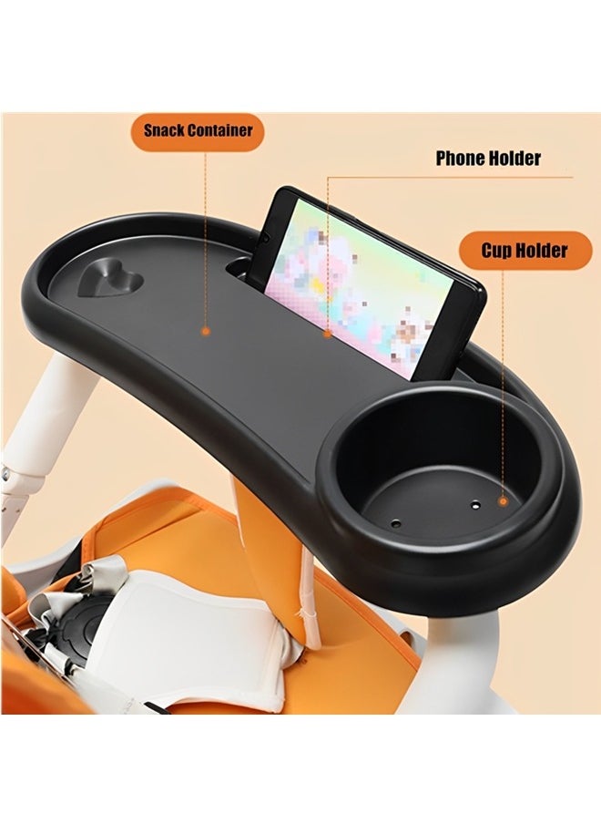 Beauenty Stroller Tray with Cup Holder,Universal Stroller Snack Tray/Stroller Cup,Multifunctional Child Snack Tray Stroller Organizer for Convenient Outings And Traveling,Stroller Accessories  - Image 5