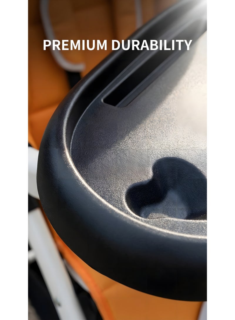 Beauenty Stroller Tray with Cup Holder,Universal Stroller Snack Tray/Stroller Cup,Multifunctional Child Snack Tray Stroller Organizer for Convenient Outings And Traveling,Stroller Accessories - Image 4
