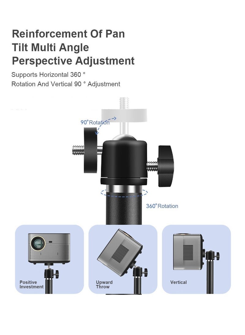 FlashHawk Alloy Desktop Projector Stand with 360° Rotation & Adjustable Height - Metal Gimbal, 5KG Capacity, for Conference & Home Use​​ - Image 5