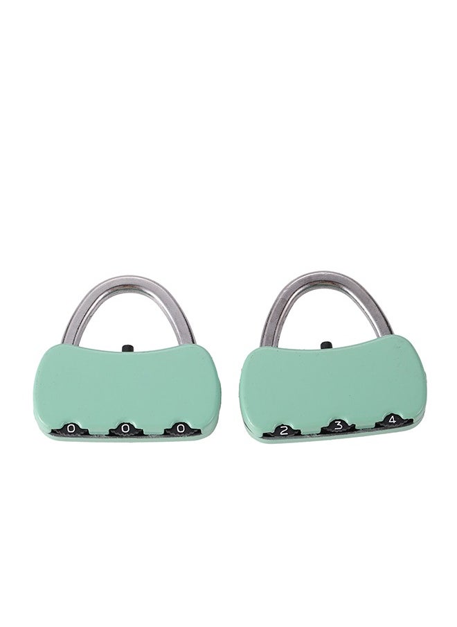 LAWAZIM Travel lock - Light green 2 Piece | Digit Combination Padlocks with a Hardened Steel Shackle - Travel Locks for Suitcases & Baggage  - Image 1