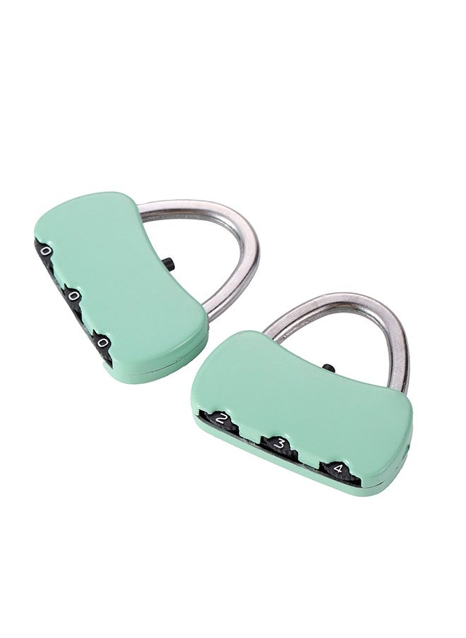 LAWAZIM Travel lock - Light green 2 Piece | Digit Combination Padlocks with a Hardened Steel Shackle - Travel Locks for Suitcases & Baggage  - Image 2