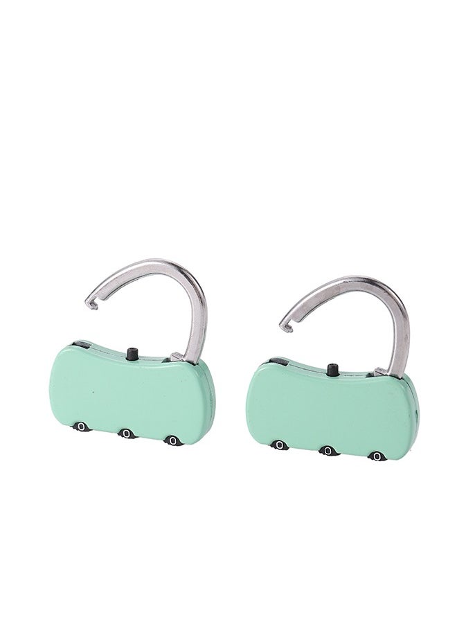 LAWAZIM Travel lock - Light green 2 Piece | Digit Combination Padlocks with a Hardened Steel Shackle - Travel Locks for Suitcases & Baggage  - Image 3