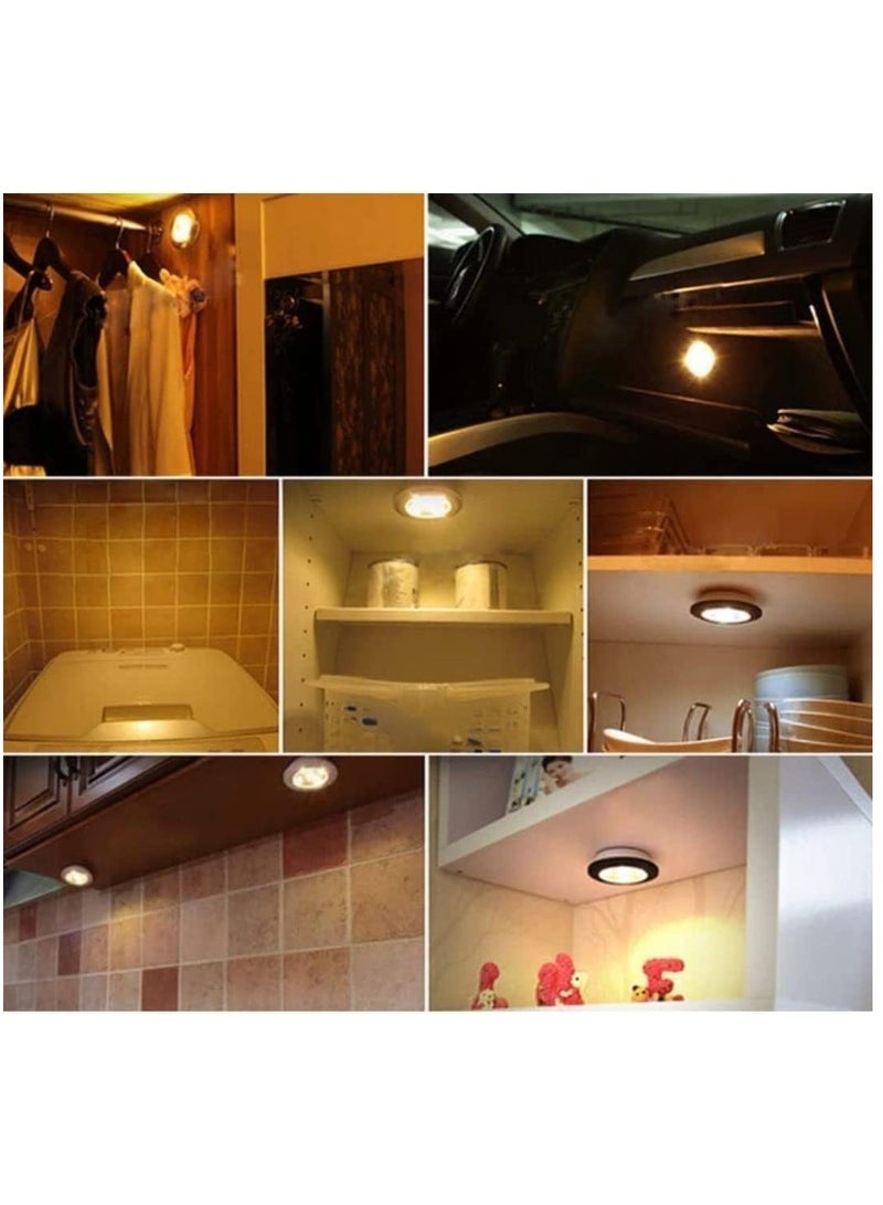 ELTRAZONE 3-Pack Wireless Under Cabinet LED Night Lamp with Remote Control – Touch Sensor, Dimmable, Brightness Adjustable, Battery Powered, Easy Installation Lights for Kitchen, Closet, Wall, Cabinet, Hallway, Bedroom – Warm White Lighting  - Image 3