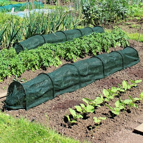 warmfarm 2 in 1 Portable Greenhouse Protection from Sun Heat,Garden Tunnel Shade Net Cover with Quick-Release Technology,Row Covers for Vegetables Plant Cover from Sun (Pack 2) - Image 2