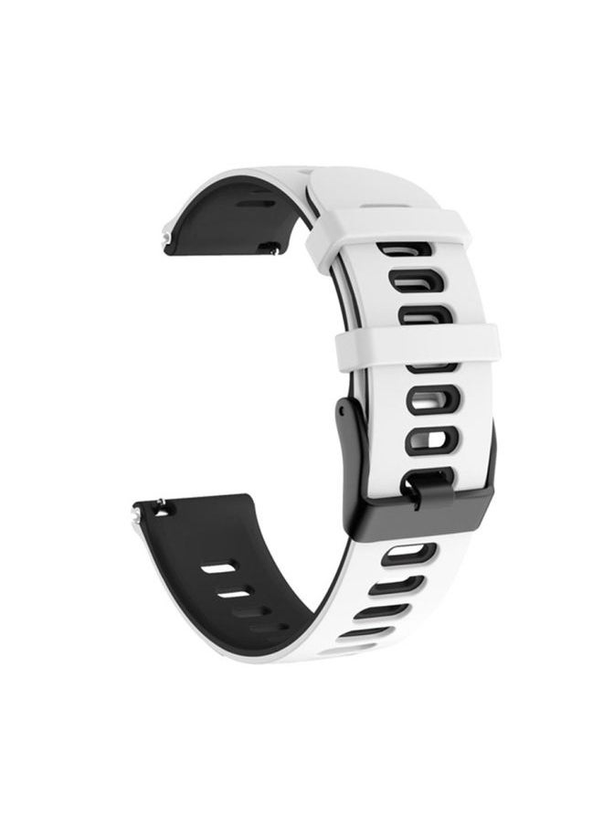 Generic - Replacement Strap For Samsung Galaxy Watch Active 2 40mm 20mm Mixed-Color Silicone Watch Band White Black - Image 1