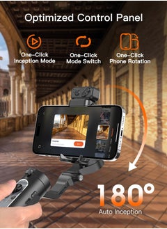 KASTWAVE Gimbal Stabilizer for Smartphone, 3-Axis Gimbal for iPhone Android with Magnetic Adjustable Fill Light,Foldable Stabilizer for One-Key Inception for Youtuber,Vlog,Video Record  - Image 4