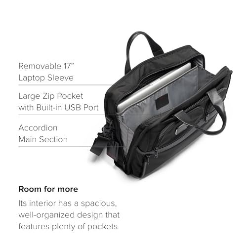 TUMI - Compact Large Screen Laptop Brief Bag - Professional Briefcase - Fits Up to 17" Laptops & Tablets - Black - Image 3