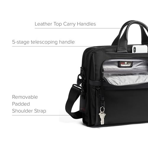TUMI - Compact Large Screen Laptop Brief Bag - Professional Briefcase - Fits Up to 17" Laptops & Tablets - Black - Image 4